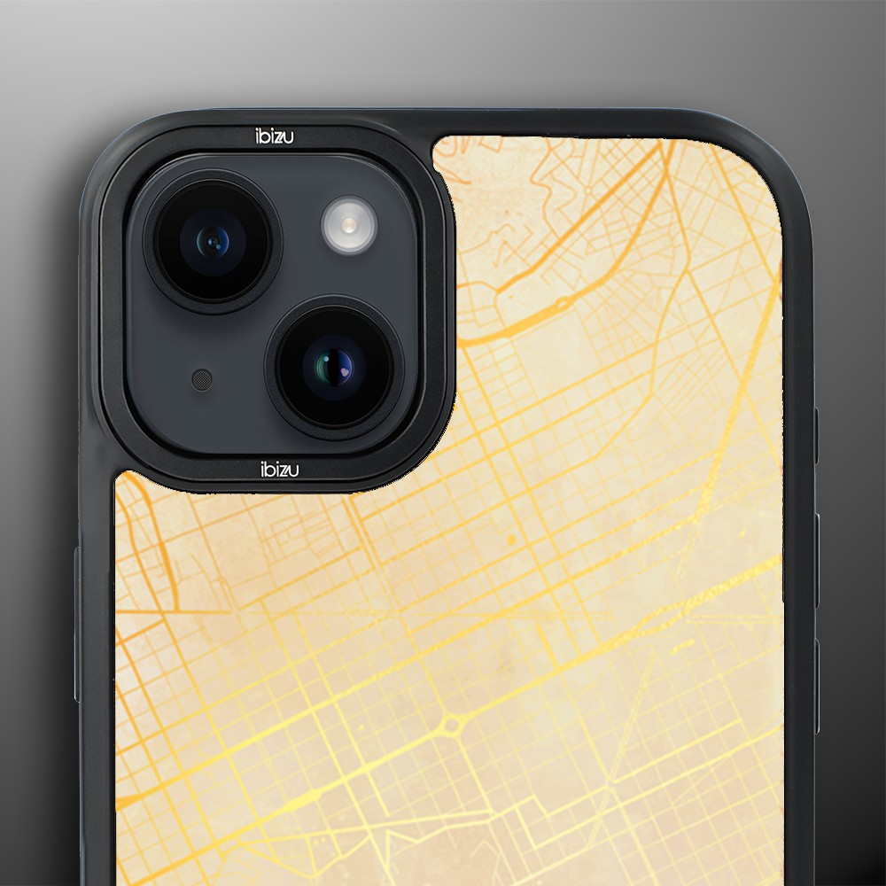 Etui do iPhone 14 Plus IBIZU DropGuard Matt z MagSafe, Mapy Świata, Barcelona