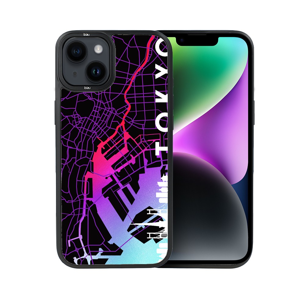 Etui do iPhone 14 Plus IBIZU DropGuard Matt z MagSafe, Mapy Świata, Tokyo