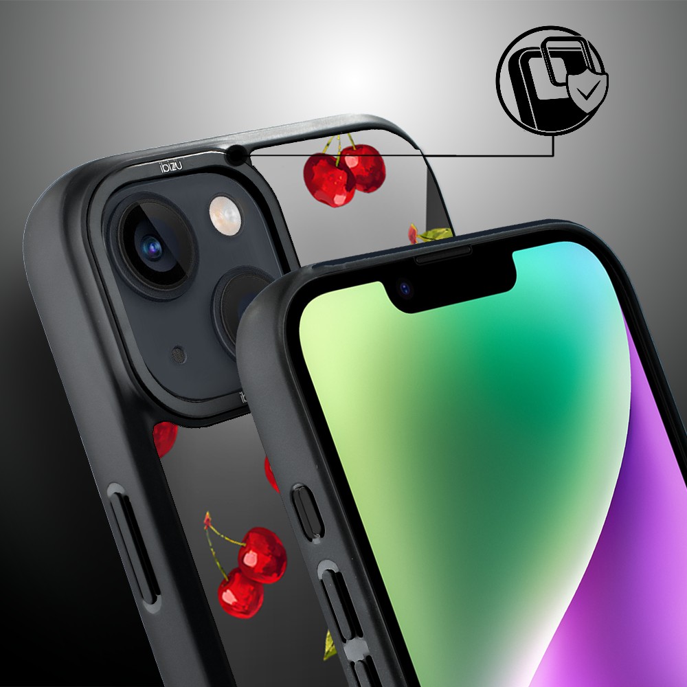 Etui do iPhone 14 Plus IBIZU DropGuard Matt z MagSafe, Midnight, Wiśniowa noc