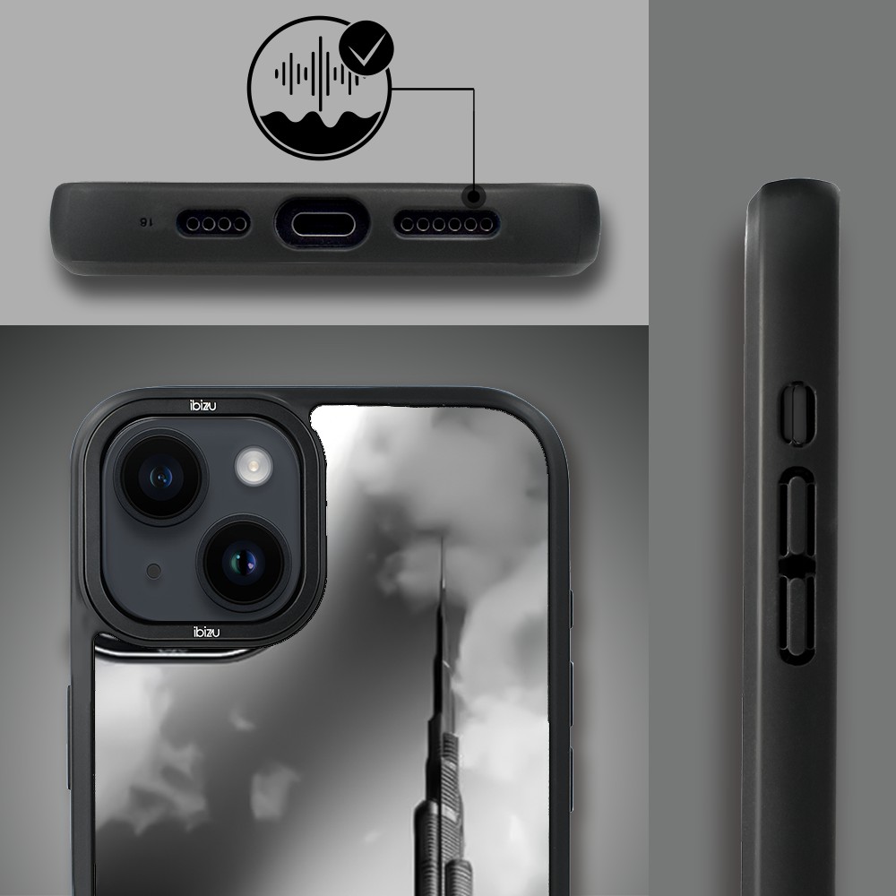 Etui do iPhone 14 IBIZU DropGuard Matt z MagSafe, Noir City, Burj Khalifa