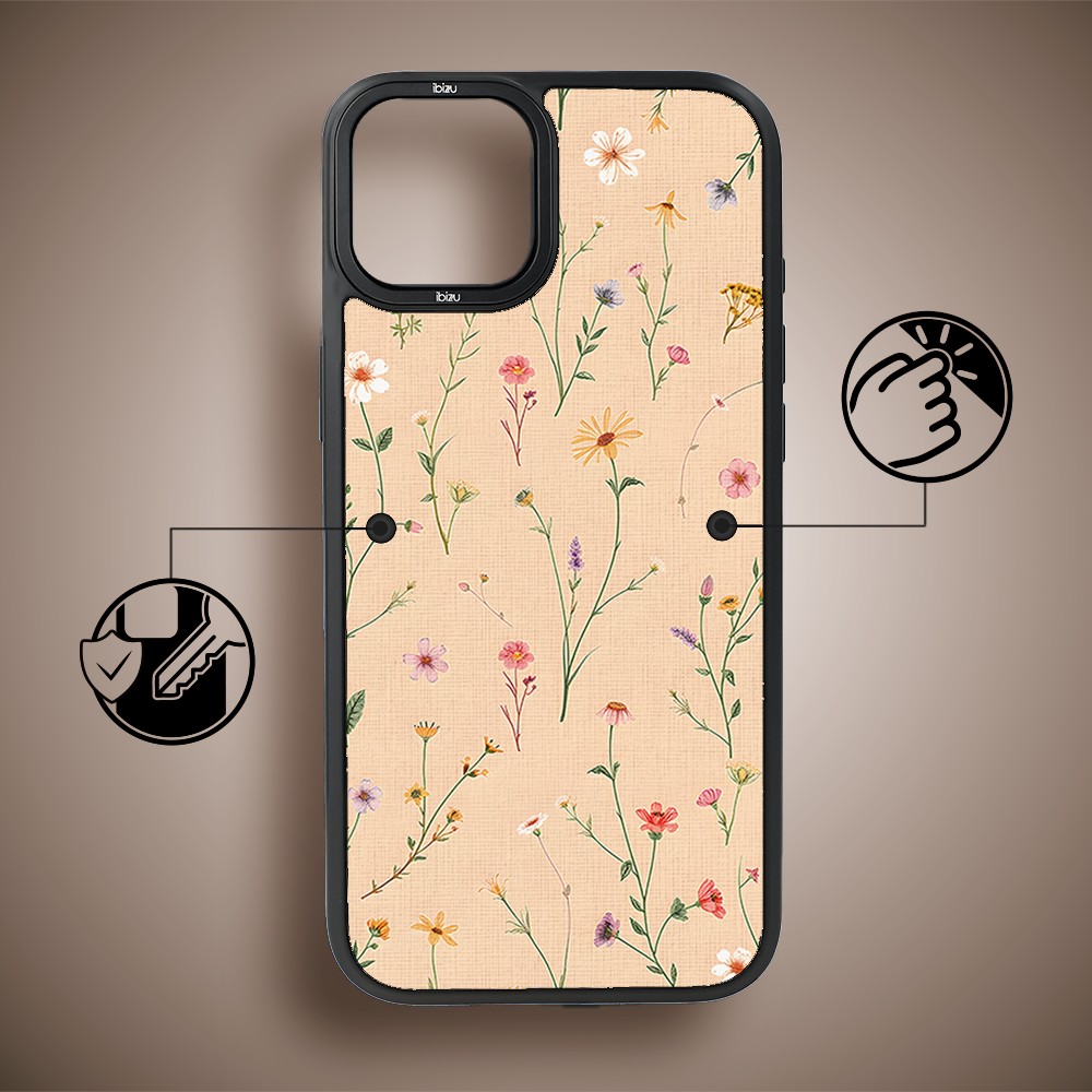 Etui do iPhone 14 Plus IBIZU DropGuard Matt z MagSafe, Pastel Bloom, Koralowa łąka