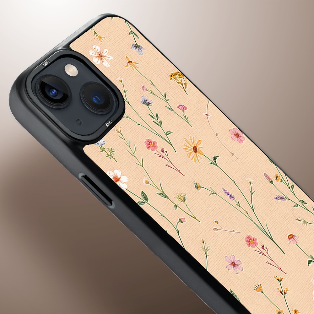 Etui do iPhone 14 Plus IBIZU DropGuard Matt z MagSafe, Pastel Bloom, Koralowa łąka