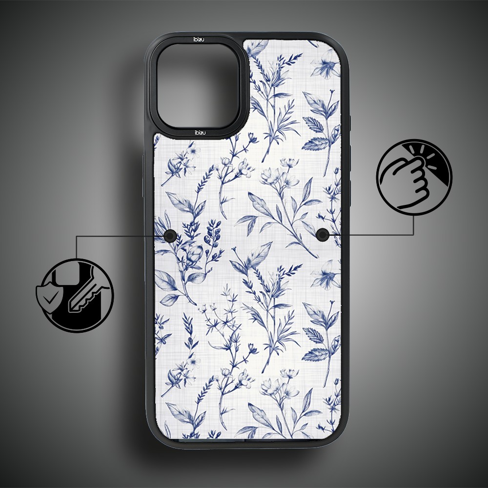 Etui do iPhone 14 Plus IBIZU DropGuard Matt z MagSafe, Pastel Bloom, Lazurowe szepty