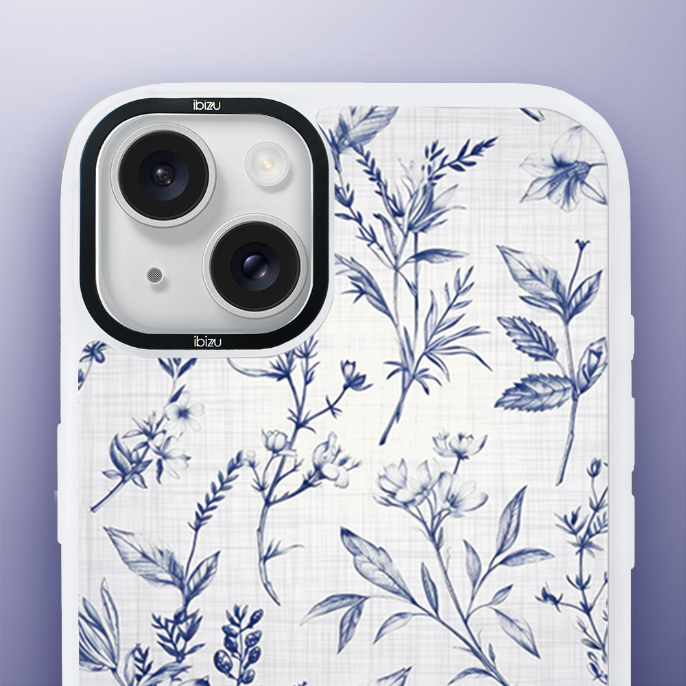 Etui do iPhone 14 IBIZU DropGuard Matt z MagSafe, Pastel Bloom, Lazurowe szepty
