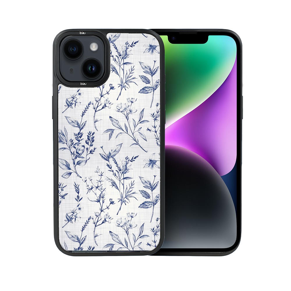 Etui do iPhone 14 Plus IBIZU DropGuard Matt z MagSafe, Pastel Bloom, Lazurowe szepty