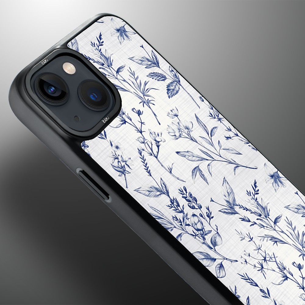 Etui do iPhone 14 Plus IBIZU DropGuard Matt z MagSafe, Pastel Bloom, Lazurowe szepty