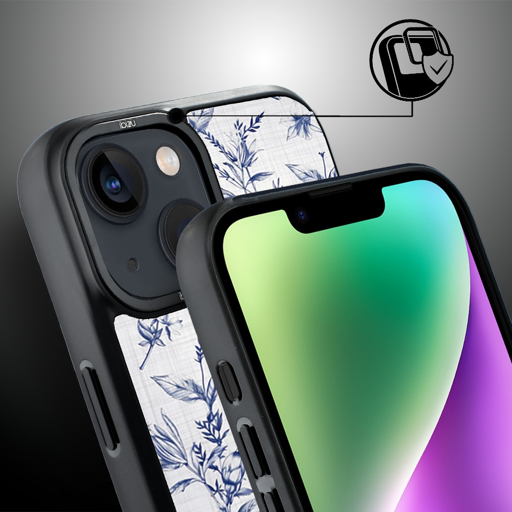 Etui do iPhone 14 Plus IBIZU DropGuard Matt z MagSafe, Pastel Bloom, Lazurowe szepty
