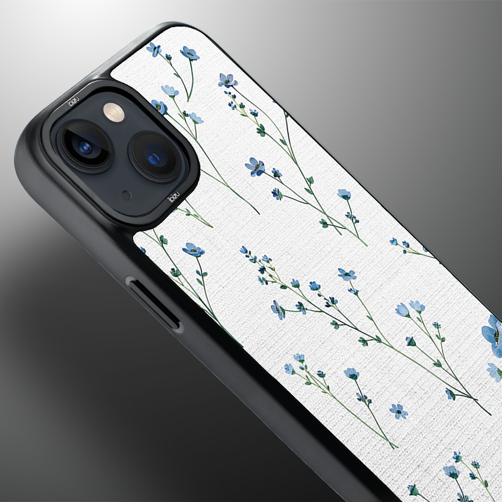 Etui do iPhone 14 Plus IBIZU DropGuard Matt z MagSafe, Pastel Bloom, Niebieski sen