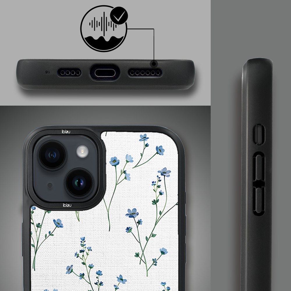 Etui do iPhone 14 Plus IBIZU DropGuard Matt z MagSafe, Pastel Bloom, Niebieski sen