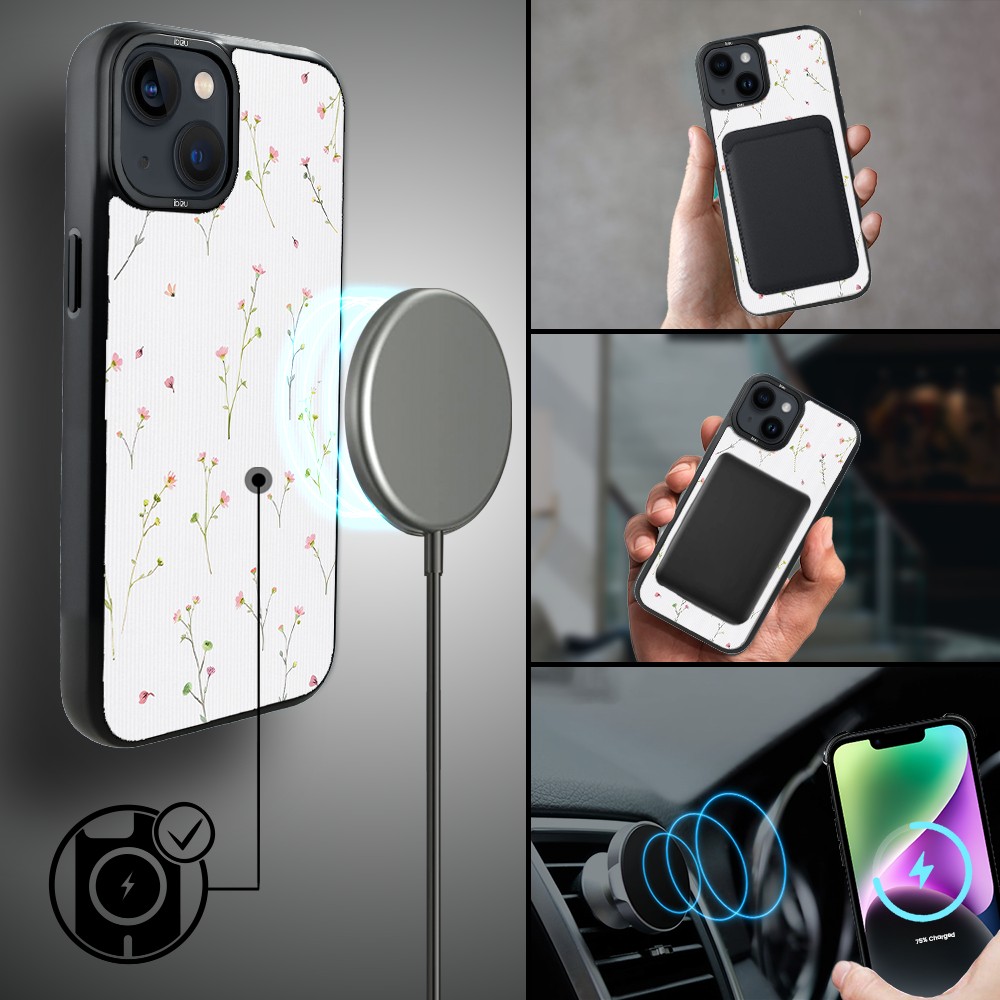 Etui do iPhone 14 Plus IBIZU DropGuard Matt z MagSafe, Pastel Bloom, Polna fantazja
