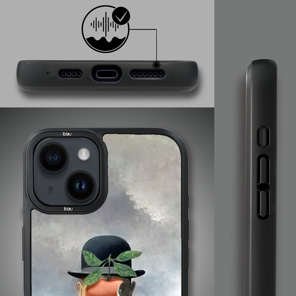Etui do iPhone 14 Plus IBIZU DropGuard Matt z MagSafe, Rene Magritte, syn człowieczy