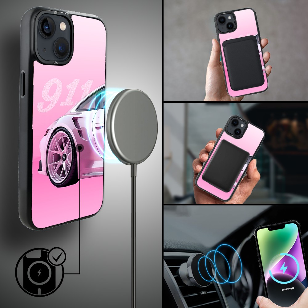 Etui do iPhone 14 Plus IBIZU DropGuard Matt z MagSafe, TechDrive, 911 różowe