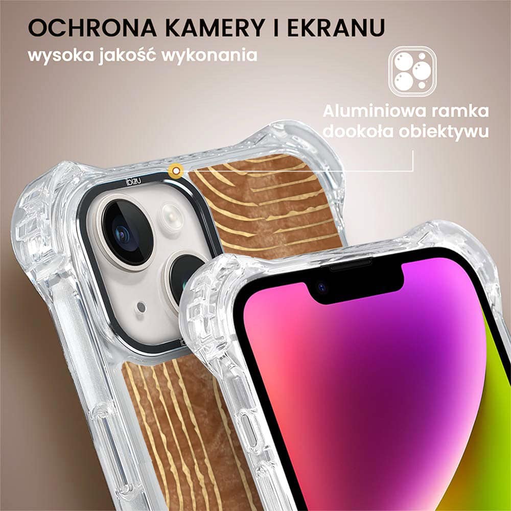 Etui do iPhone 14 Plus, Ibizu DropGuard Ultra z MagSafe, Boho, Geometryczne linie