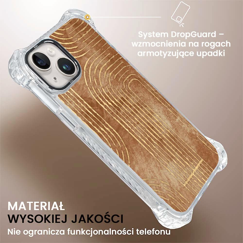 Etui do iPhone 14 Plus, Ibizu DropGuard Ultra z MagSafe, Boho, Geometryczne linie