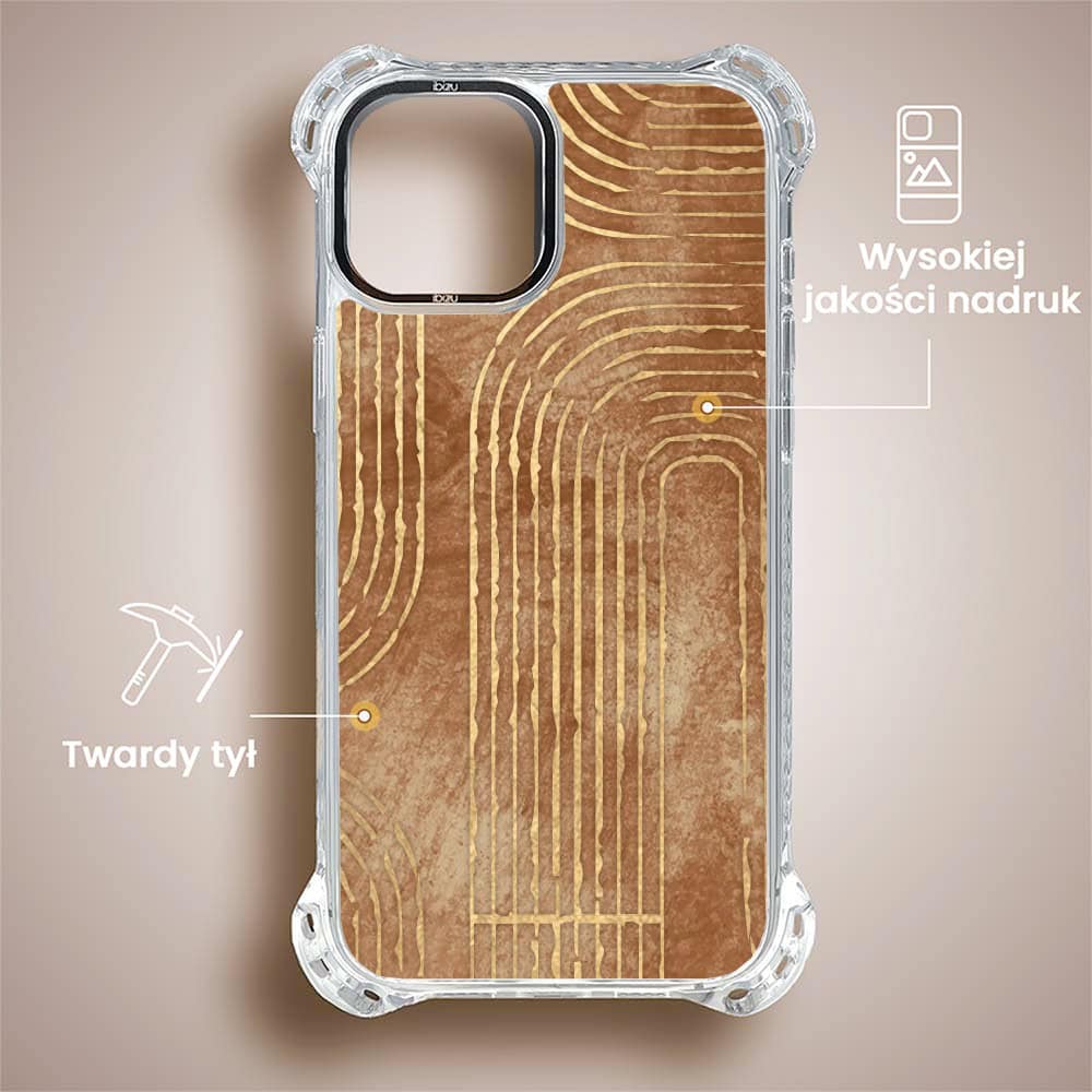 Etui do iPhone 14 Plus, Ibizu DropGuard Ultra z MagSafe, Boho, Geometryczne linie