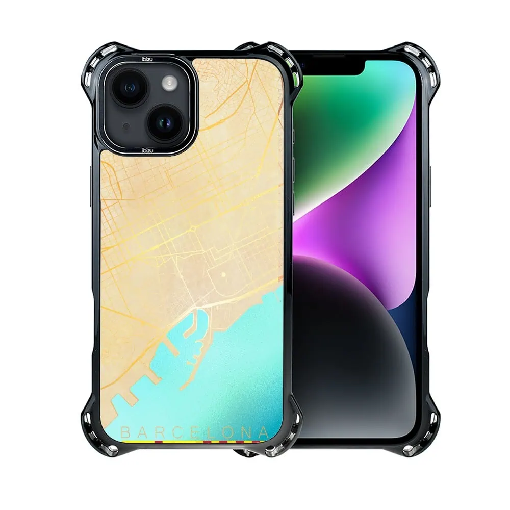 Etui do iPhone 14 Plus, Ibizu DropGuard Ultra z MagSafe, Mapy Świata, Barcelona