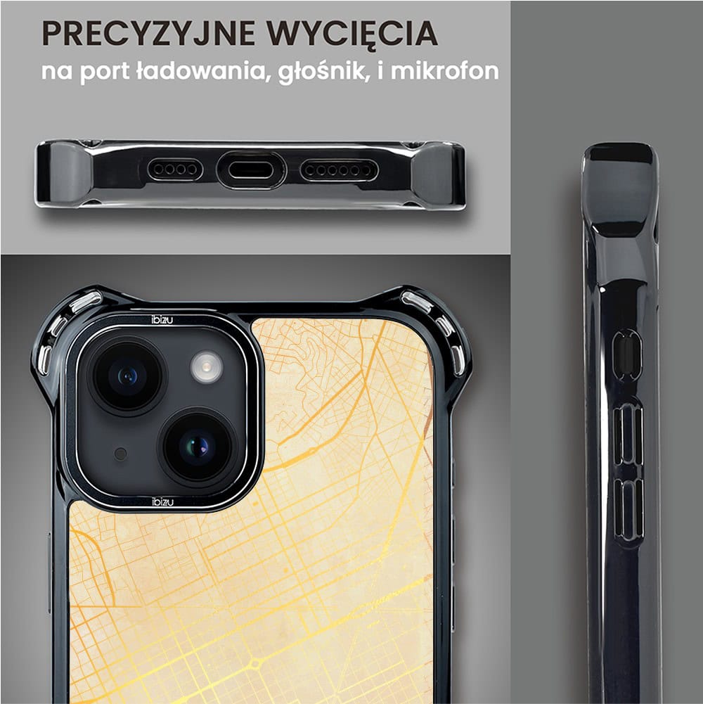 Etui do iPhone 14 Plus, Ibizu DropGuard Ultra z MagSafe, Mapy Świata, Barcelona