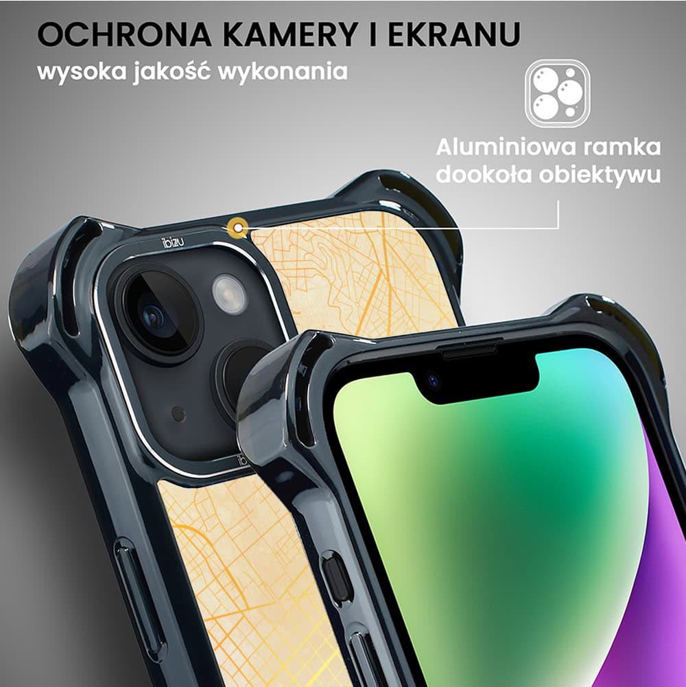 Etui do iPhone 14 Plus, Ibizu DropGuard Ultra z MagSafe, Mapy Świata, Barcelona