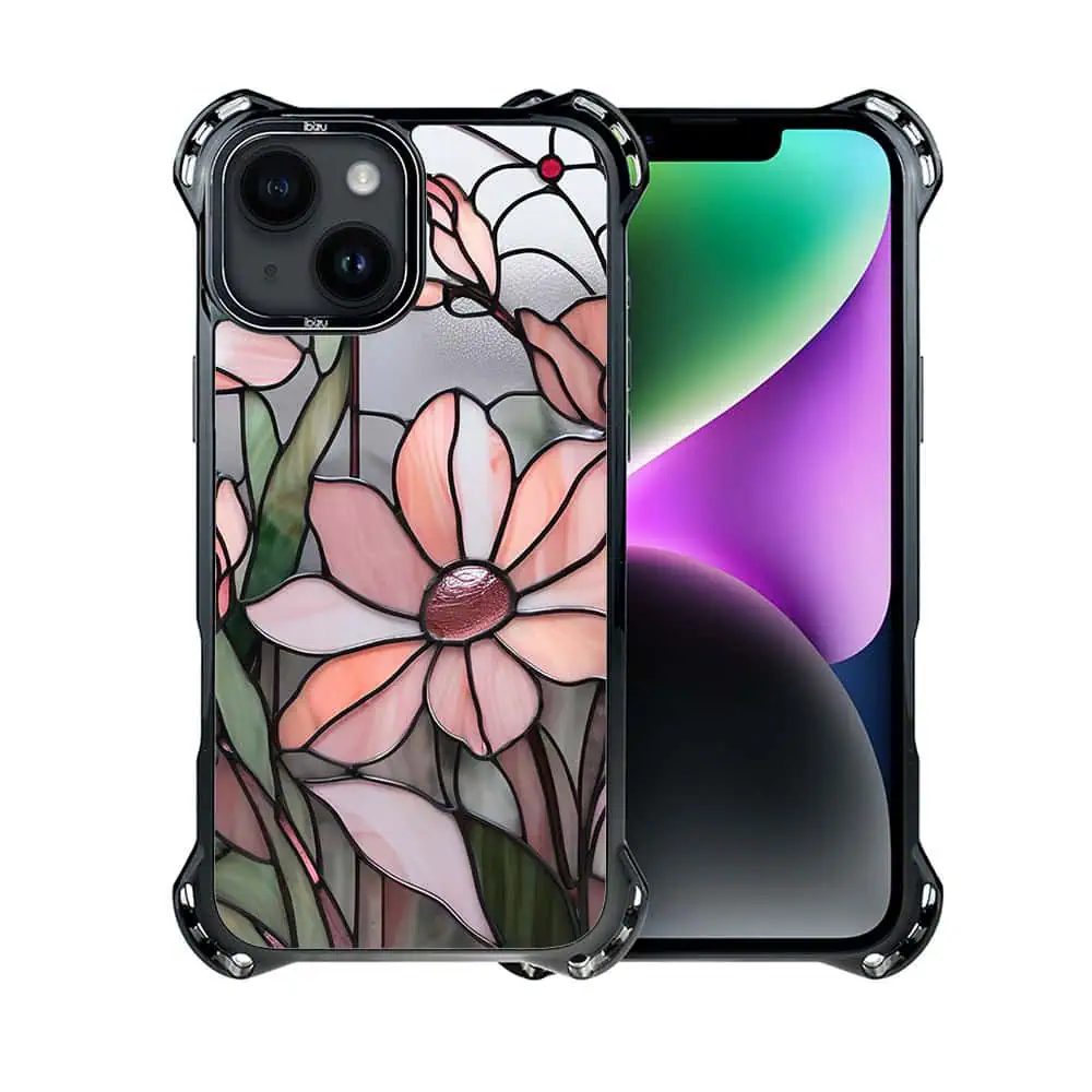 Etui do iPhone 14 Plus, Ibizu DropGuard Ultra z MagSafe, Barwy Szkła, Różowa magnolia