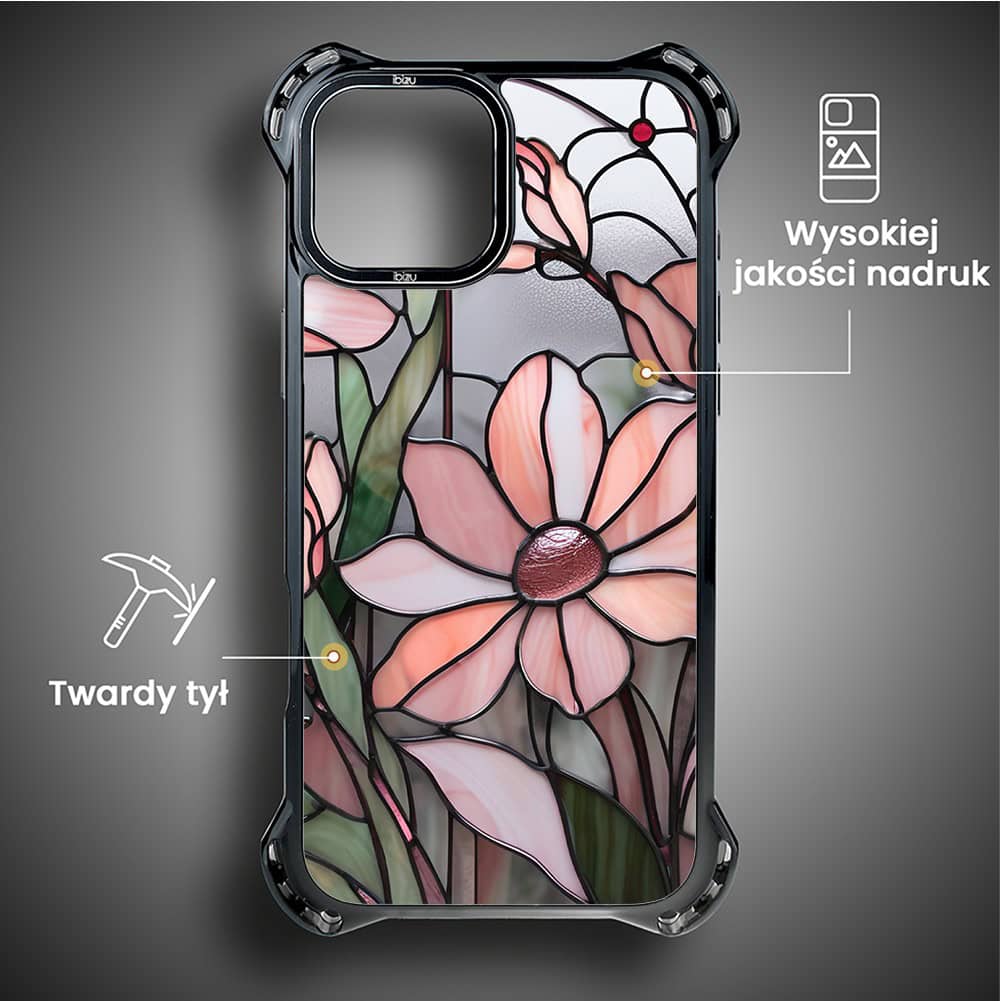 Etui do iPhone 14 Plus, Ibizu DropGuard Ultra z MagSafe, Barwy Szkła, Różowa magnolia