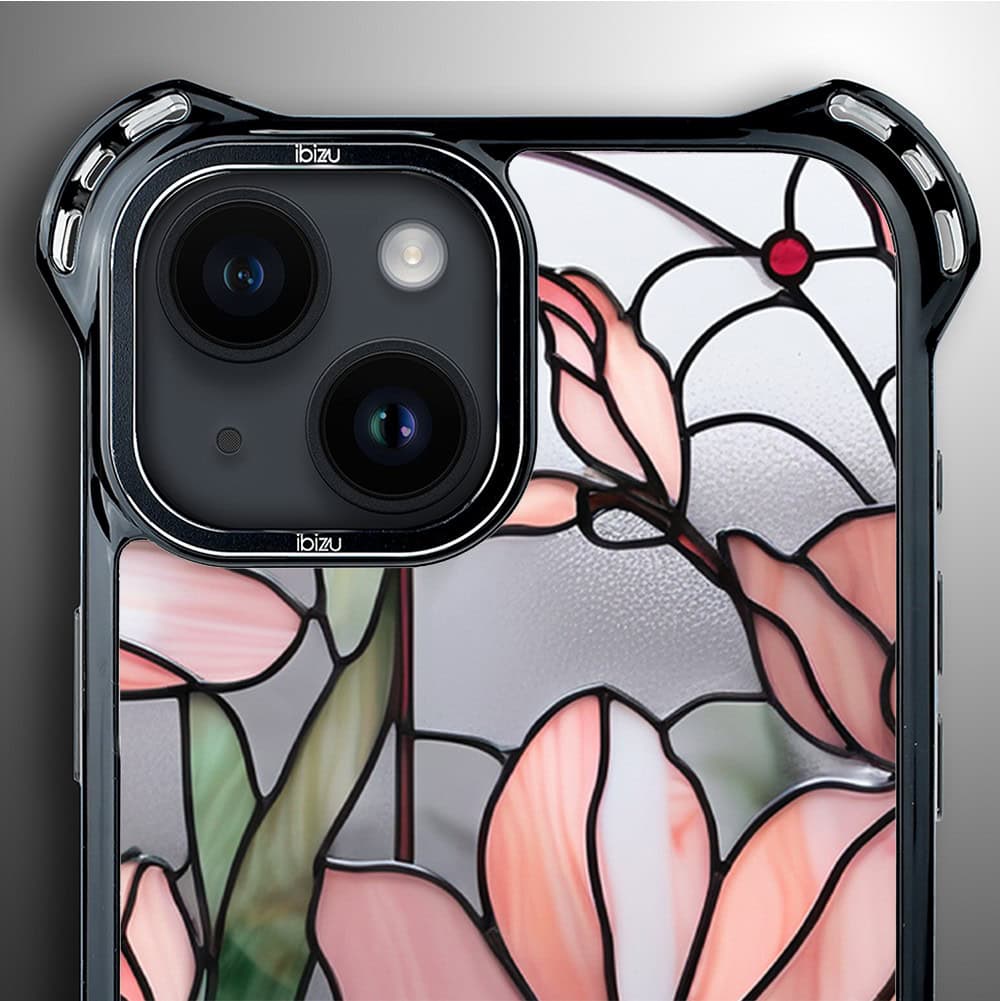 Etui do iPhone 14 Plus, Ibizu DropGuard Ultra z MagSafe, Barwy Szkła, Różowa magnolia