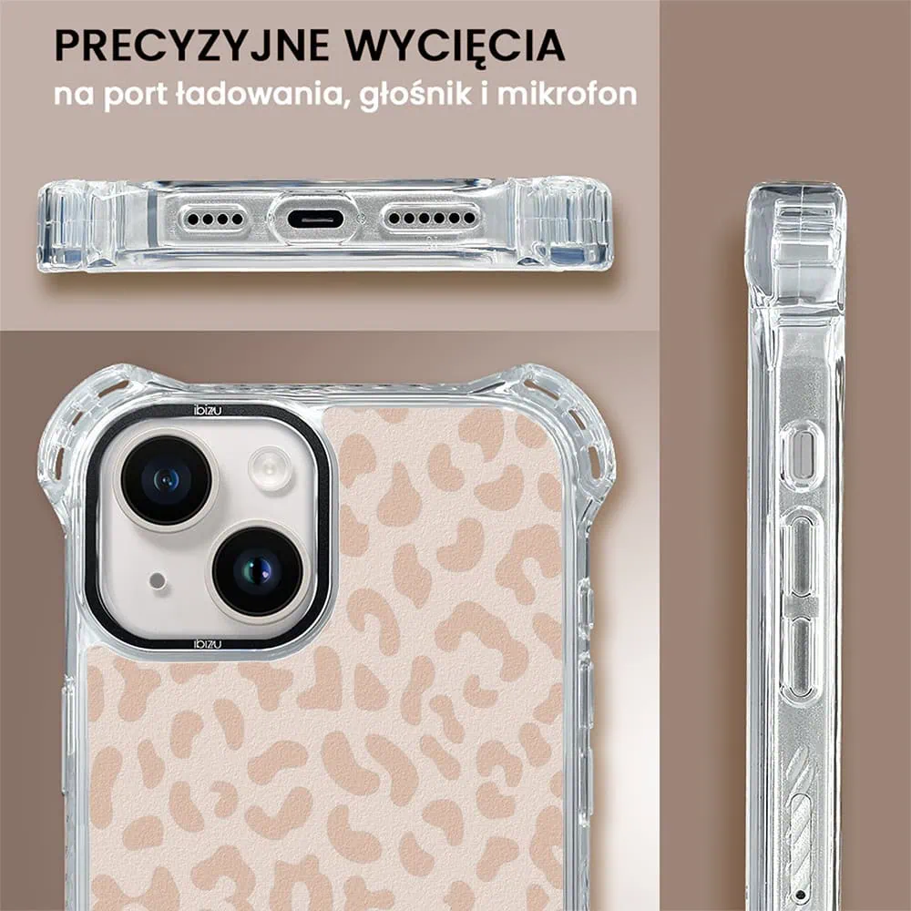Etui do iPhone 14 Plus, Ibizu DropGuard Ultra z MagSafe, Boho, Delikatna panterka