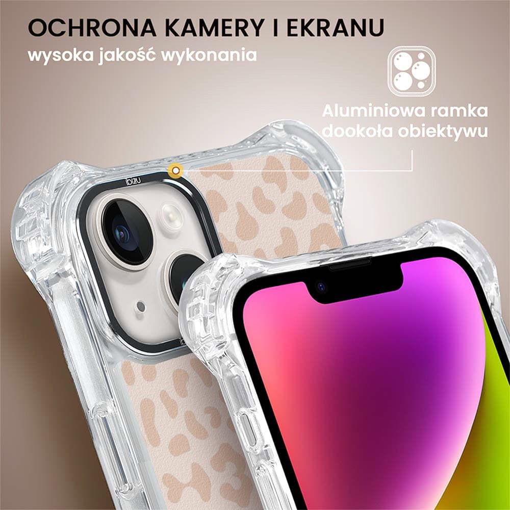 Etui do iPhone 14 Plus, Ibizu DropGuard Ultra z MagSafe, Boho, Delikatna panterka