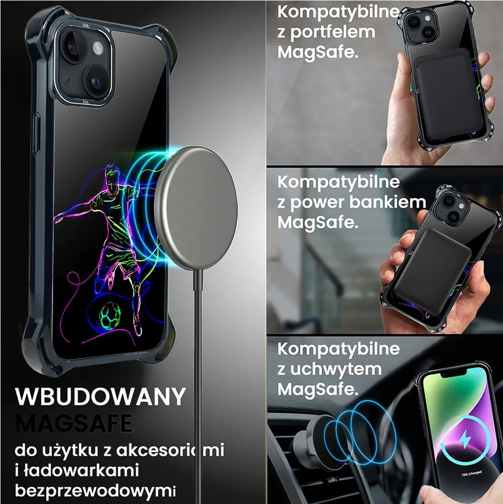 Etui do iPhone 14 Plus, Ibizu DropGuard Ultra z MagSafe, #ElectroMove, Moc football’u