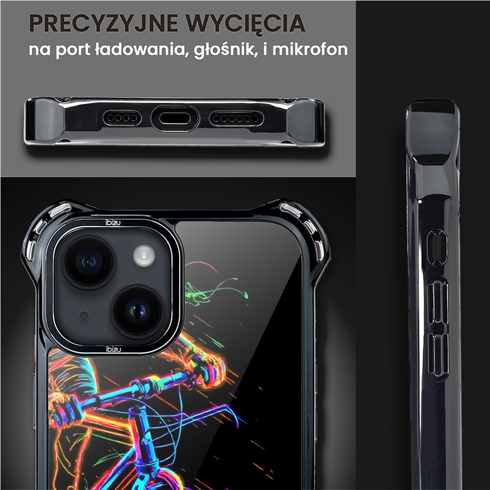 Etui do iPhone 14 Plus, Ibizu DropGuard Ultra z MagSafe, #ElectroMove, Rowerowa wibracja