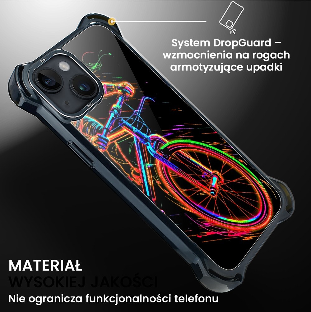 Etui do iPhone 14 Plus, Ibizu DropGuard Ultra z MagSafe, #ElectroMove, Rowerowa wibracja