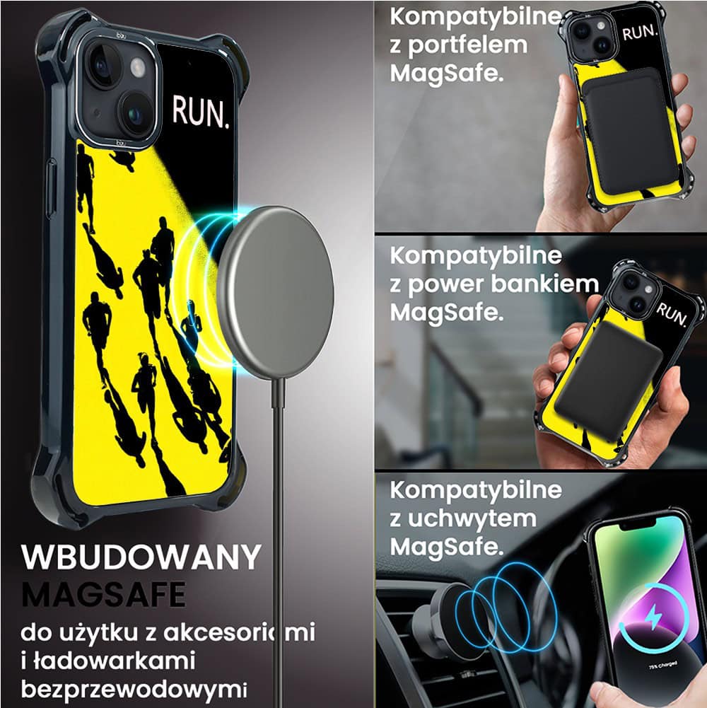 Etui do iPhone 14 Plus, Ibizu DropGuard Ultra z MagSafe, #Move, Bieg Mistrzów