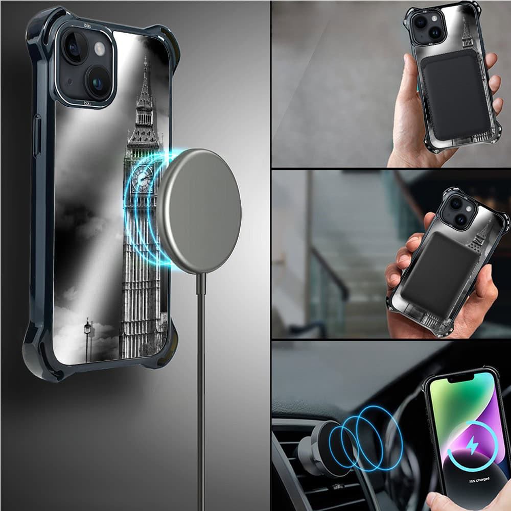 Etui do iPhone 14, Ibizu DropGuard Ultra z MagSafe, Noir City, Big Ben