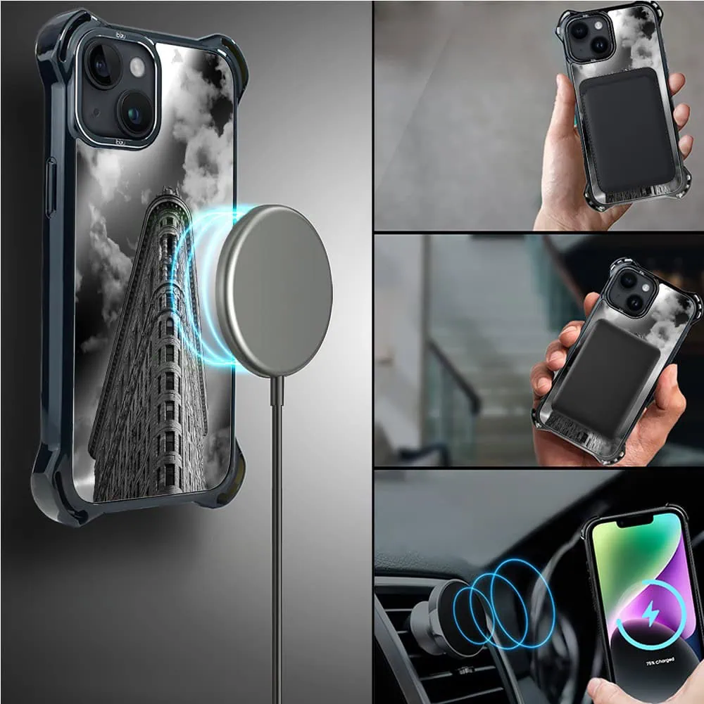 Etui do iPhone 14 Plus, Ibizu DropGuard Ultra z MagSafe, Noir City, Flatiron