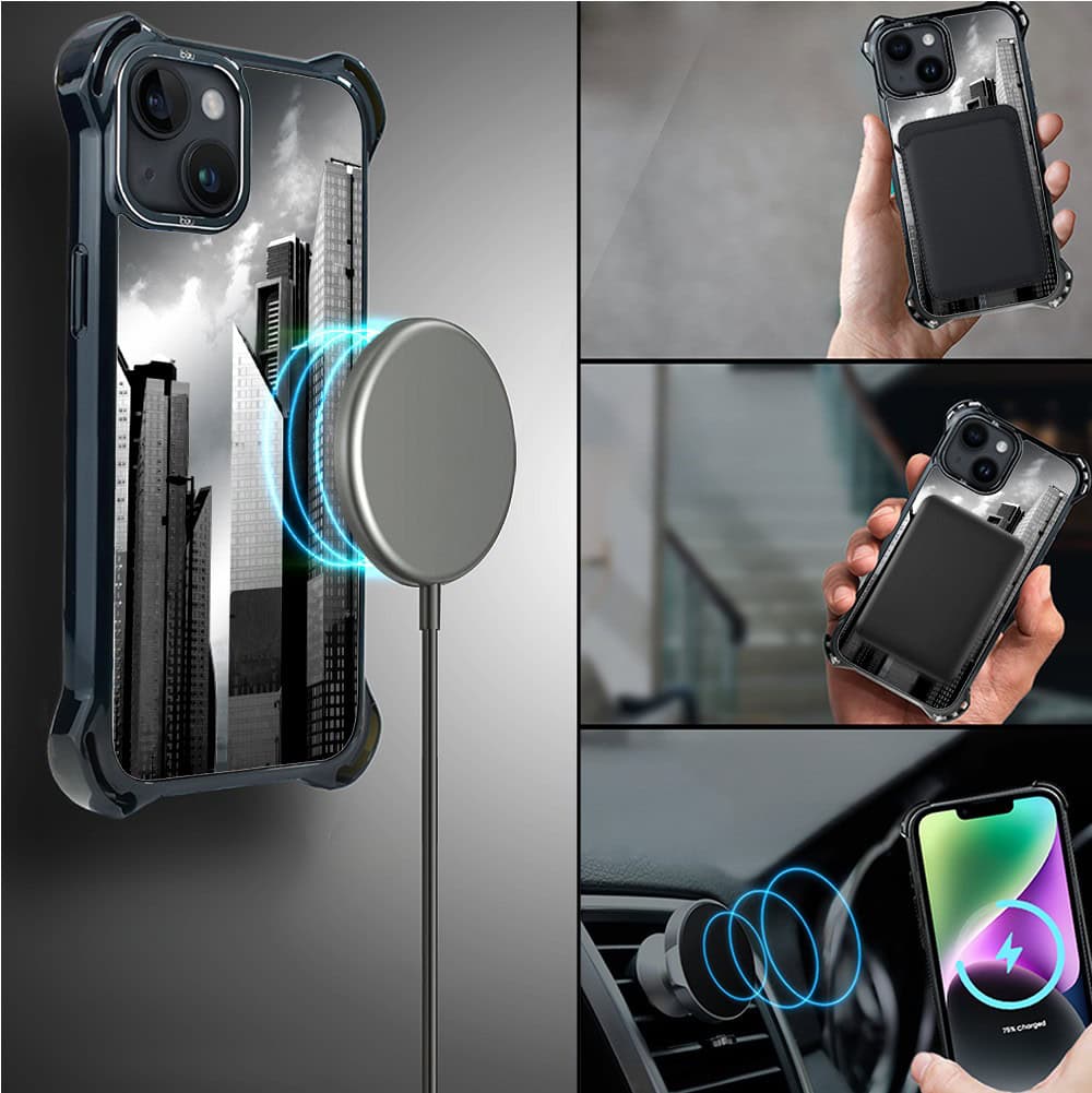 Etui do iPhone 14, Ibizu DropGuard Ultra z MagSafe, Noir City, Manhattan