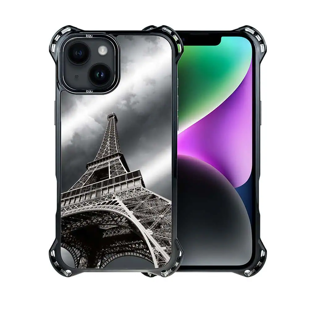 Etui do iPhone 14 Plus, Ibizu DropGuard Ultra z MagSafe, Noir City, Wieża Eiffla