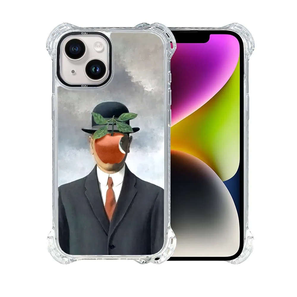 Etui do iPhone 14, Ibizu DropGuard Ultra z MagSafe, Rene Magritte, syn człowieczy
