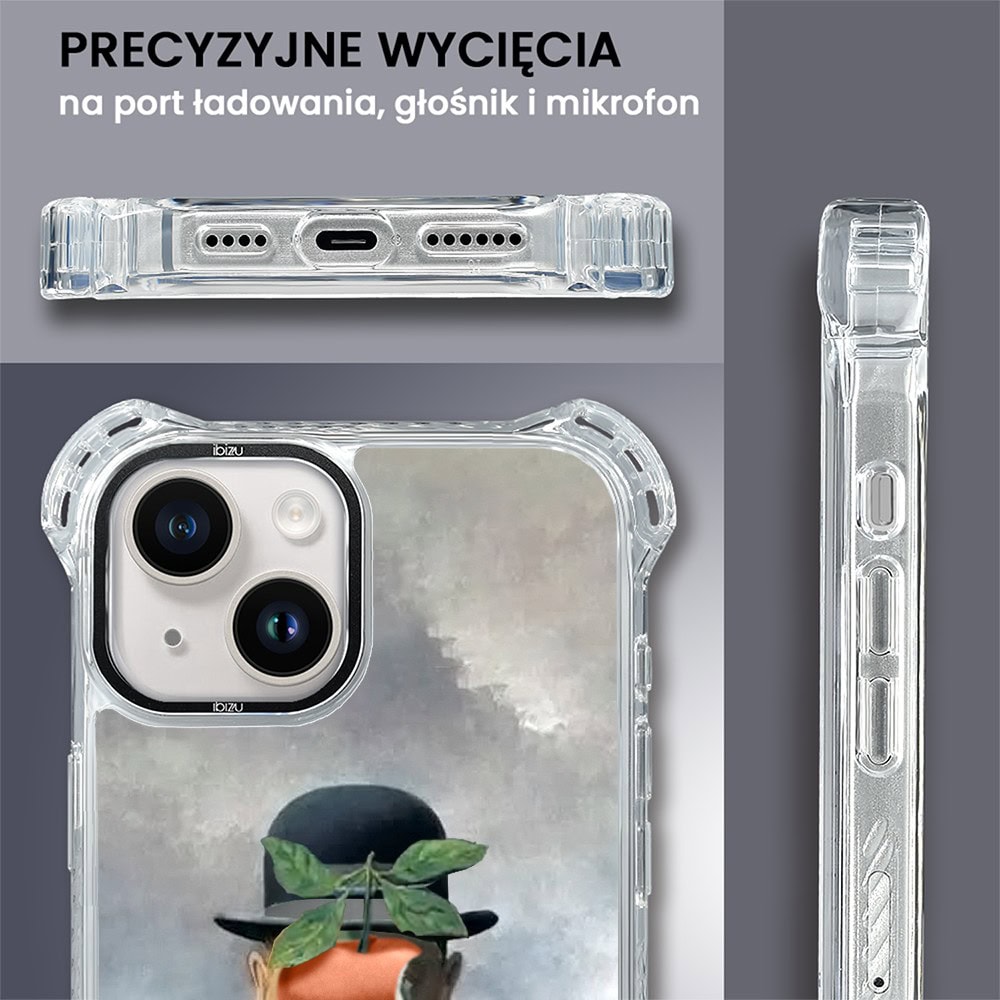 Etui do iPhone 14, Ibizu DropGuard Ultra z MagSafe, Rene Magritte, syn człowieczy