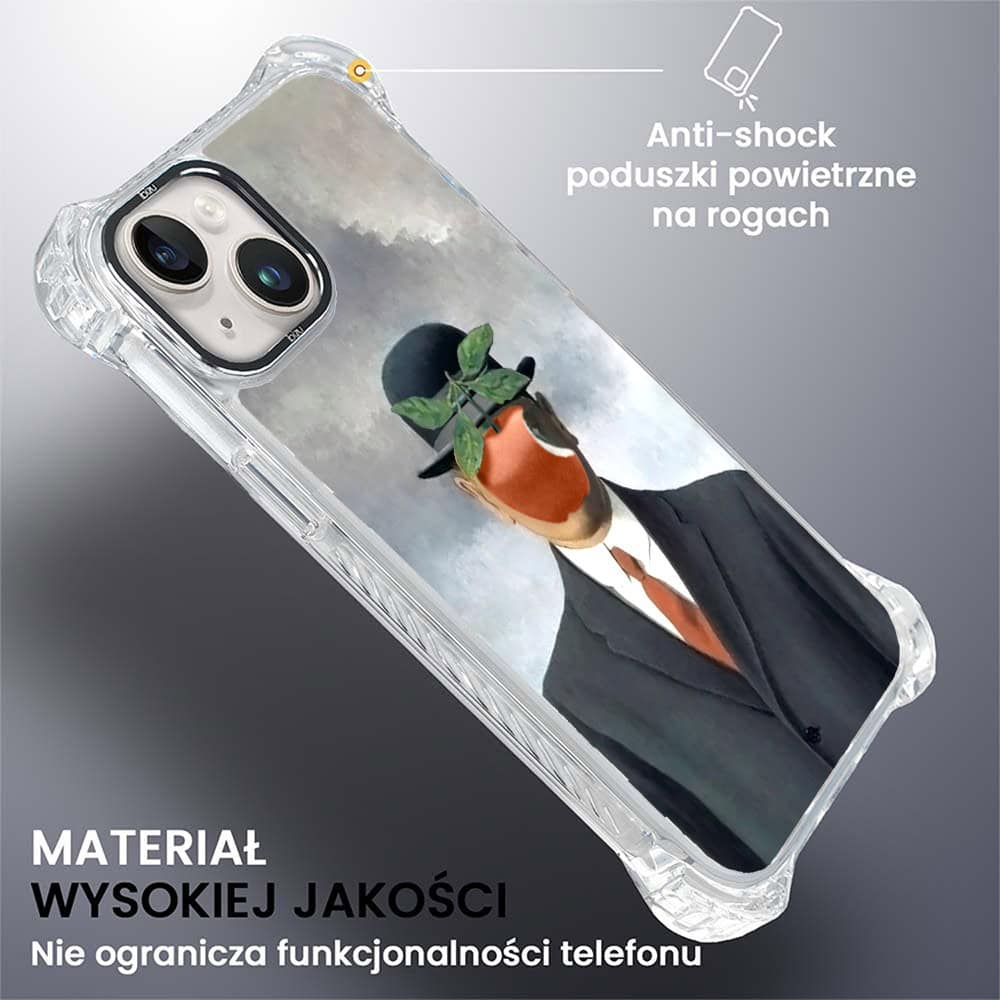Etui do iPhone 14, Ibizu DropGuard Ultra z MagSafe, Rene Magritte, syn człowieczy