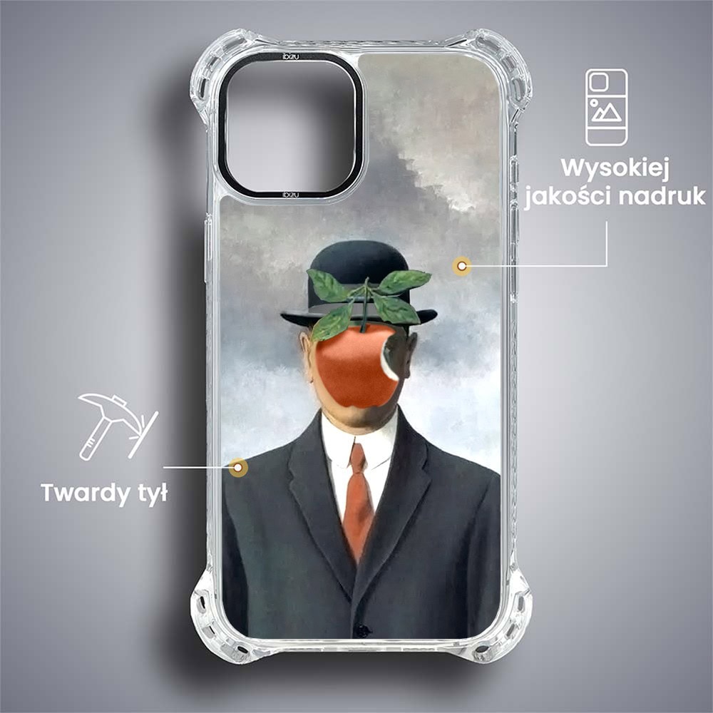 Etui do iPhone 14, Ibizu DropGuard Ultra z MagSafe, Rene Magritte, syn człowieczy