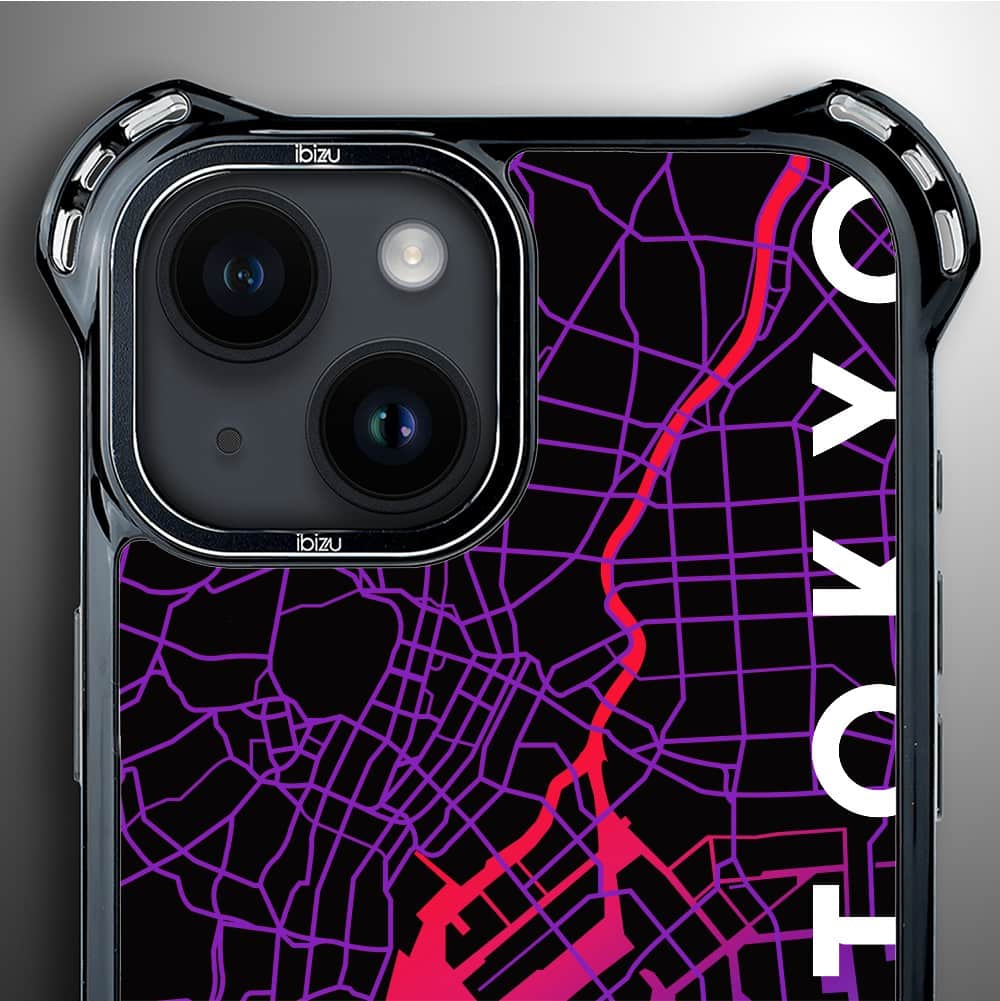Etui do iPhone 14 Plus, Ibizu DropGuard Ultra z MagSafe, Mapy Świata, Tokyo