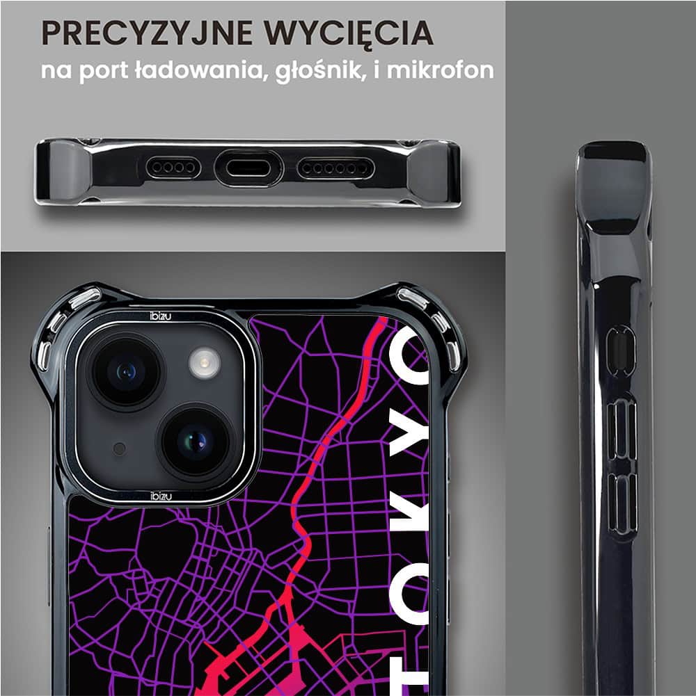 Etui do iPhone 14 Plus, Ibizu DropGuard Ultra z MagSafe, Mapy Świata, Tokyo