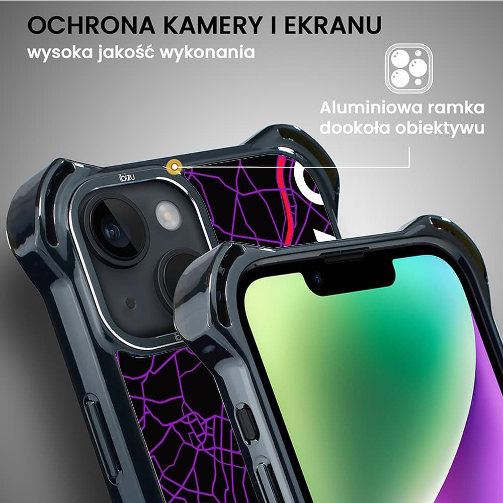 Etui do iPhone 14 Plus, Ibizu DropGuard Ultra z MagSafe, Mapy Świata, Tokyo