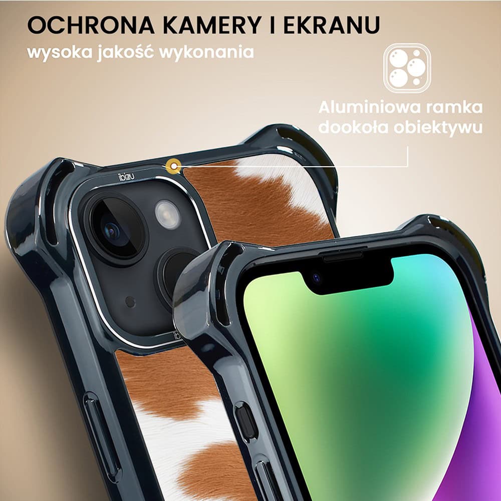 Etui do iPhone 14 Plus, Ibizu DropGuard Ultra z MagSafe, Zew Natury, Alpejska krowa
