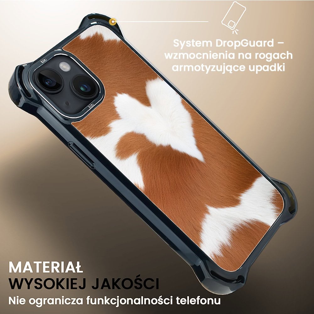 Etui do iPhone 14 Plus, Ibizu DropGuard Ultra z MagSafe, Zew Natury, Alpejska krowa