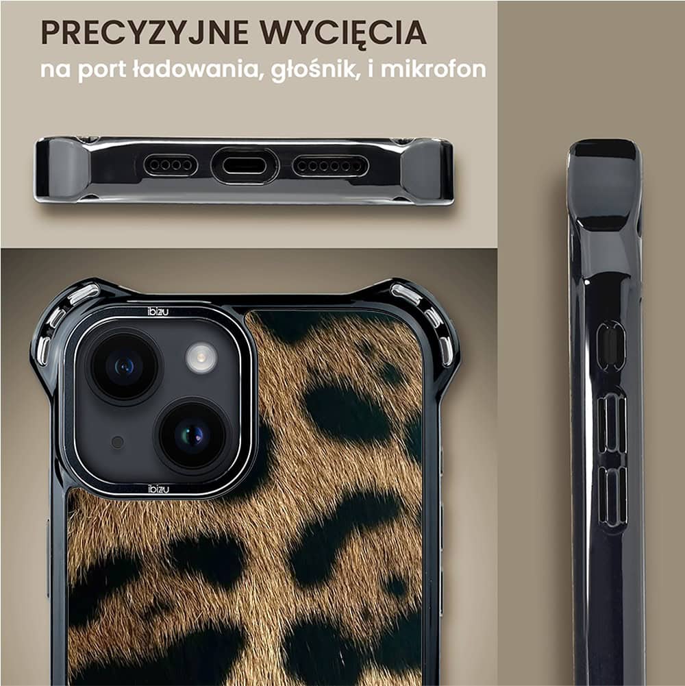 Etui do iPhone 14 Plus, Ibizu DropGuard Ultra z MagSafe, Zew Natury, Lampart