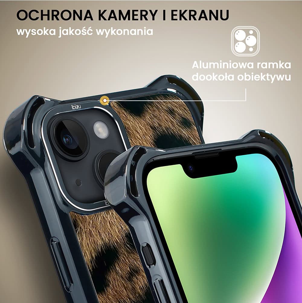 Etui do iPhone 14 Plus, Ibizu DropGuard Ultra z MagSafe, Zew Natury, Lampart