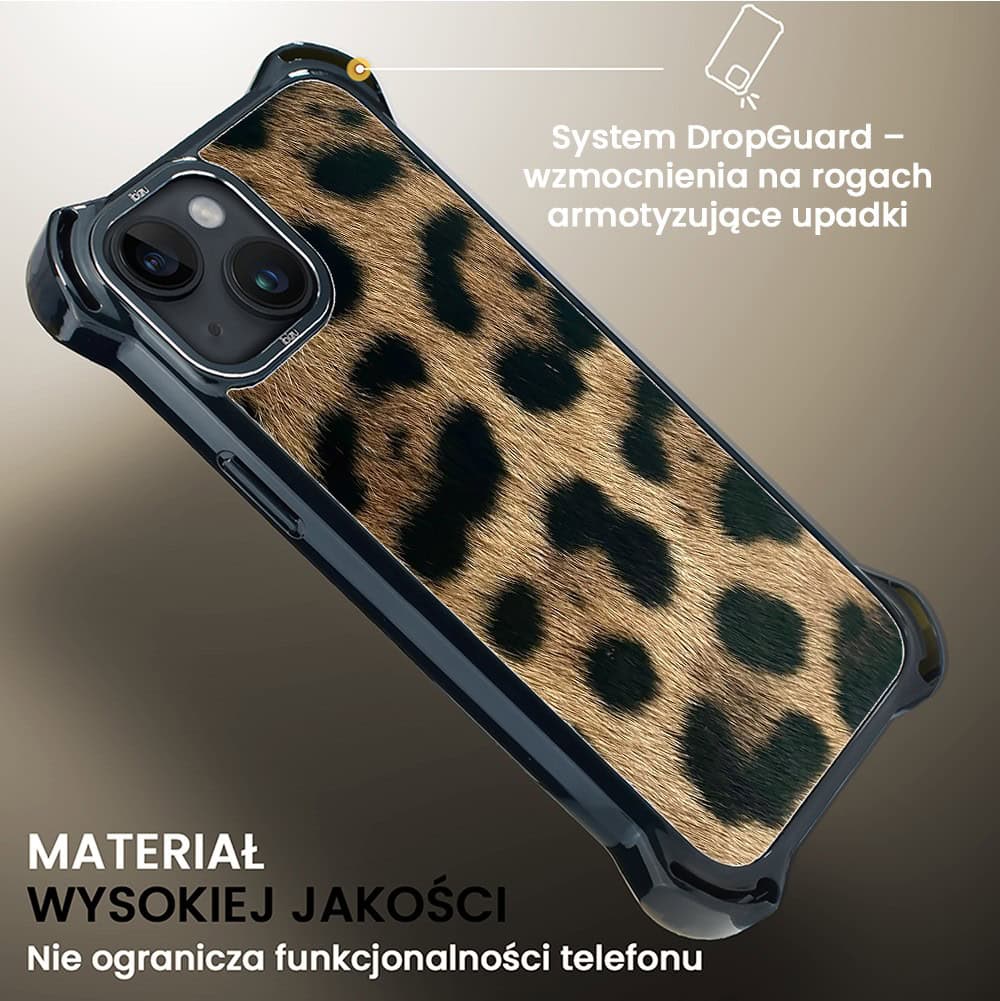 Etui do iPhone 14 Plus, Ibizu DropGuard Ultra z MagSafe, Zew Natury, Lampart