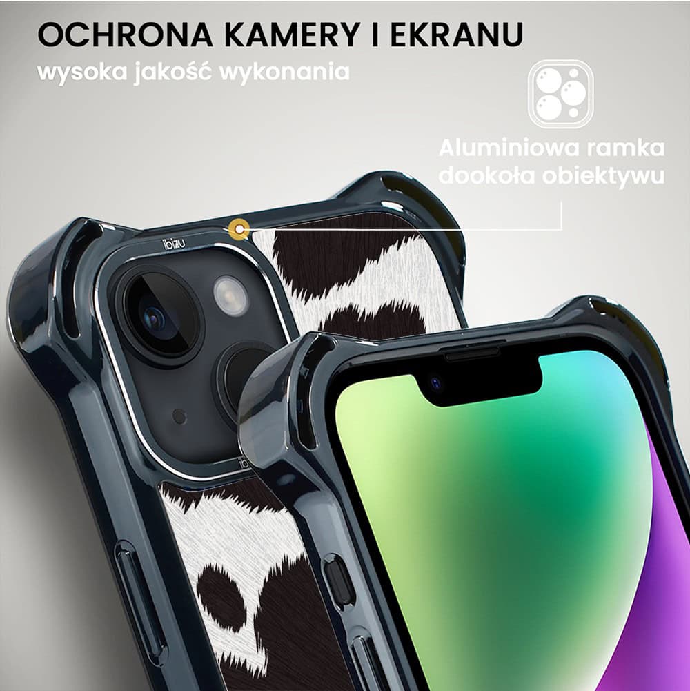 Etui do iPhone 14 Plus, Ibizu DropGuard Ultra z MagSafe, Zew Natury, Polska krowa