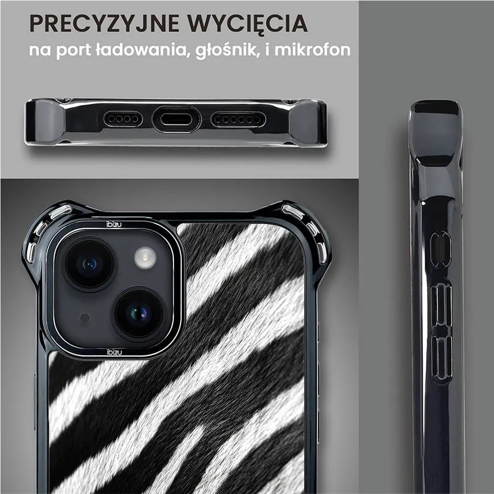 Etui do iPhone 14 Plus, Ibizu DropGuard Ultra z MagSafe, Zew Natury, Zebra