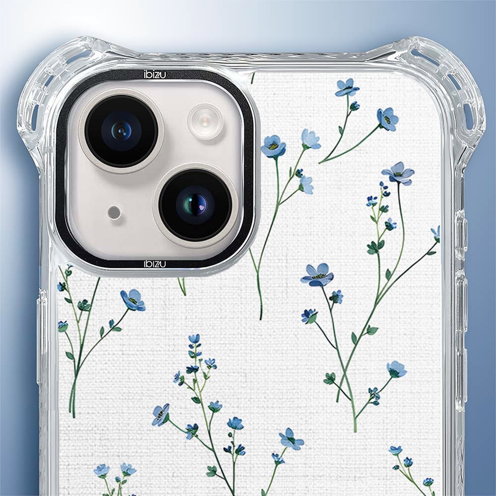 Etui do iPhone 14 Plus, Ibizu DropGuard Ultra z MagSafe, Pastel Bloom, Niebieski sen